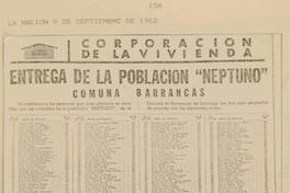 Urbanización, política de vivienda y pobladores organizados en las Barrancas : el caso de la Población Neptuno, 1959-1968.