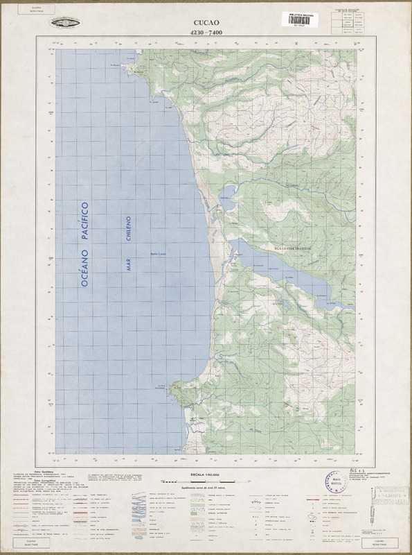 Cucao 4230 - 7400 [material cartográfico] : Instituto Geográfico Militar de Chile.
