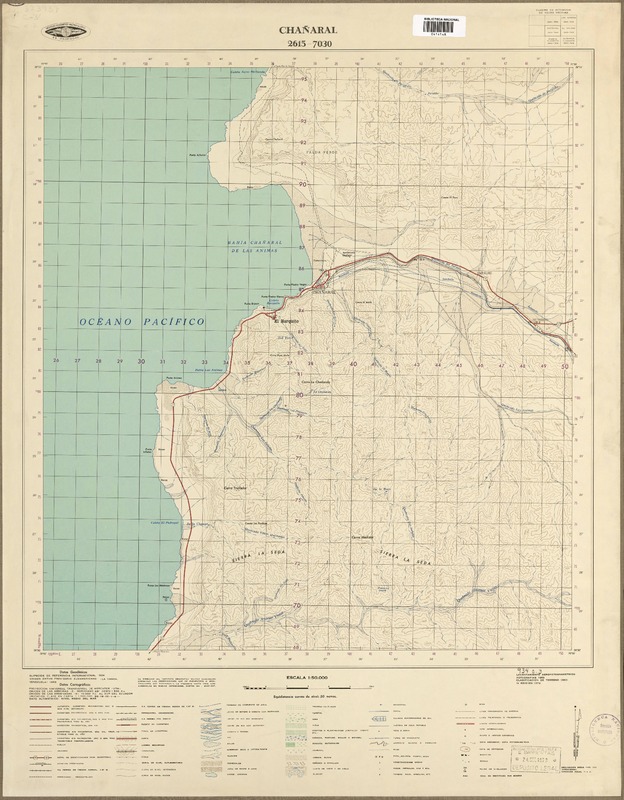 Chañaral [mapa] : 2615 - 7030 Instituto Geográfico Militar de Chile.