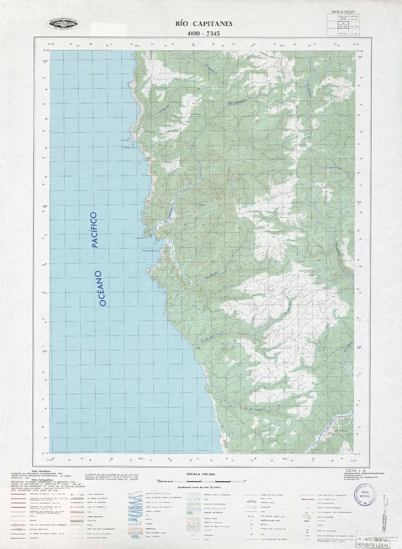 Río Capitanes 4100 - 7345 [material cartográfico] : Instituto Geográfico Militar de Chile.