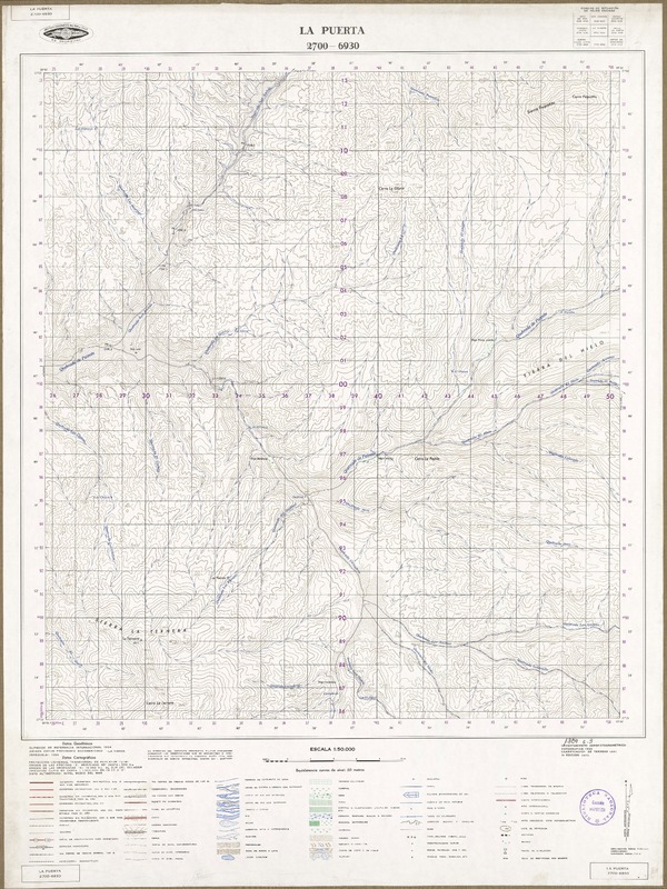 La Puerta 2700 - 6930 [material cartográfico] : Instituto Geográfico Militar de Chile.
