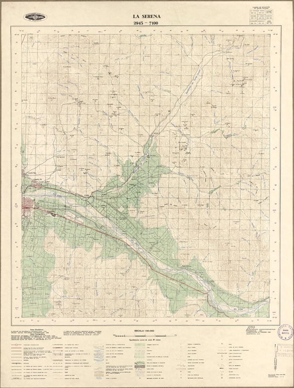 La Serena 2945 - 7100 [material cartográfico] : Instituto Geográfico Militar de Chile.