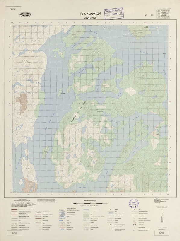 Isla Simpson 4545 - 7340 [material cartográfico] : Instituto Geográfico Militar de Chile.