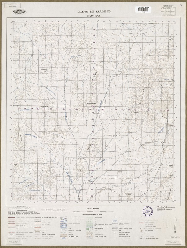 Llano de Llampos 2700 - 7000 [material cartográfico] : Instituto Geográfico Militar de Chile.