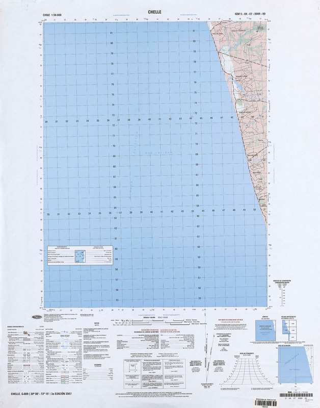 Chelle G-047 (39° 00'- 73° 15') [material cartográfico] preparado y publicado por el Instituto Geográfico Militar.