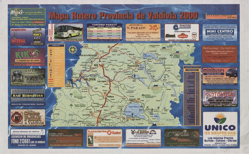 Mapa rutero provincia de Valdivia 2000  [material cartográfico]