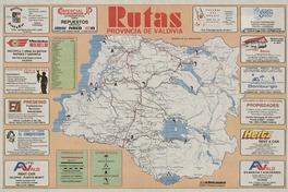 Rutas provincia de Valdivia región de La Araucanía. [material cartográfico] :