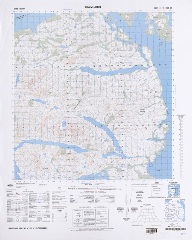 Isla Melchor (45° 00' - 73° 40')  [material cartográfico] Instituto Geográfico Militar de Chile.