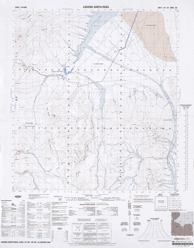 Laguna Santa Rosa 27°00' - 69°00' [material cartográfico] : Instituto Geográfico Militar de Chile.