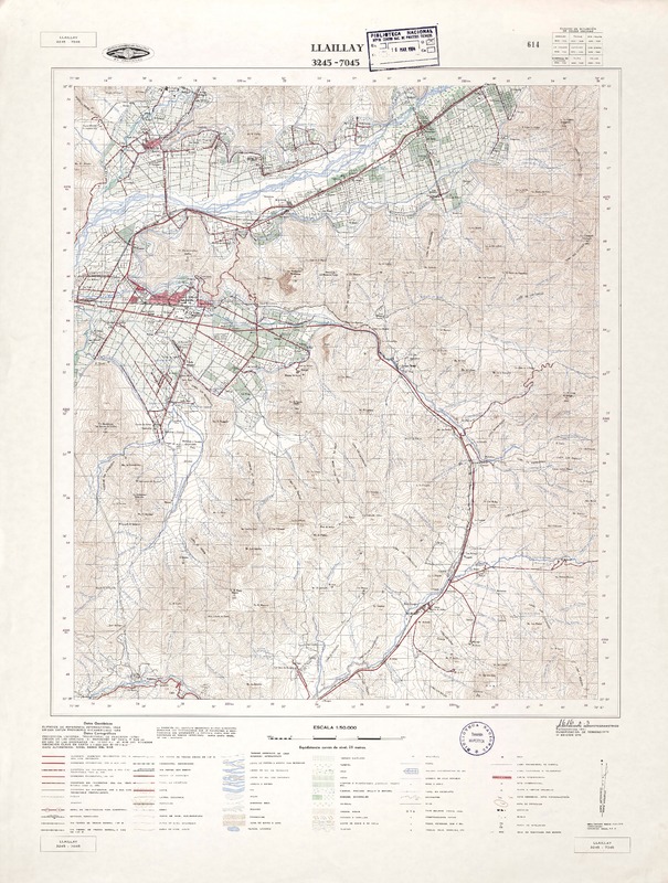 Llaillay 3245 - 7045 [material cartográfico] : Instituto Geográfico Militar de Chile.