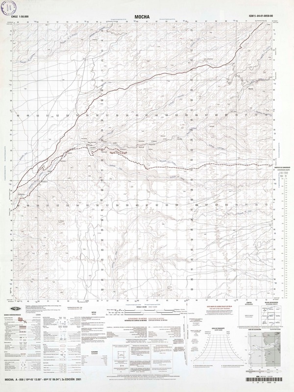 Mocha (19°45'13.00" - 69°15'06.04") [material cartográfico] : Instituto Geográfico Militar de Chile.