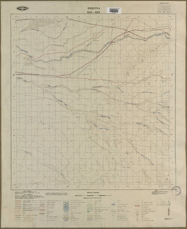 Aiquina 2215 - 6815 [material cartográfico] : Instituto Geográfico Militar de Chile.