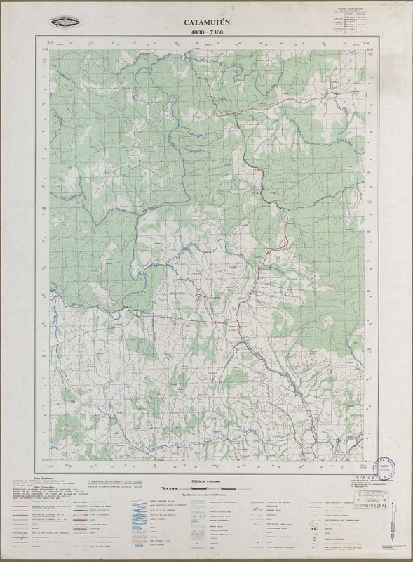 Catamutún 4000 - 7300 [material cartográfico] : Instituto Geográfico Militar de Chile.