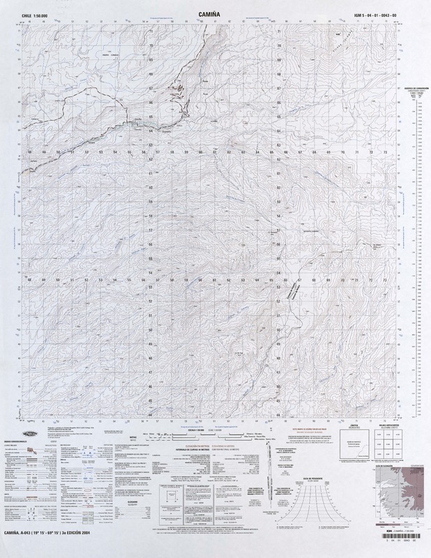 Camiña (19°15' - 69°15') [material cartográfico] : Instituto Geográfico Militar de Chile.
