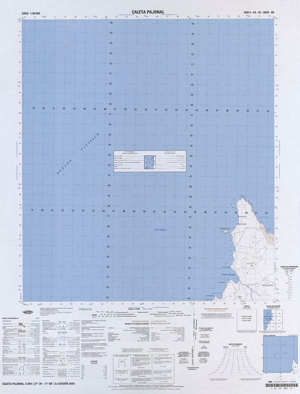 Caleta Pajonal 27°30' - 71°00' [material cartográfico] : Instituto Geográfico Militar de Chile.