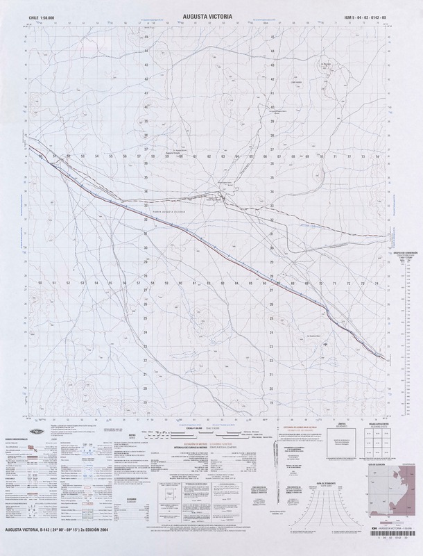 Augusta Victoria 24°00' - 69°15' [material cartográfico] : Instituto Geográfico Militar de Chile.