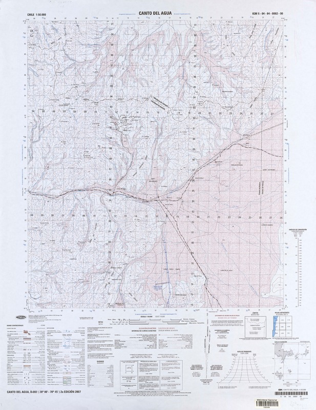 Canto del Agua D-002 (28° 00'- 70° 45') [material cartográfico] preparado y publicado por el Instituto Geográfico Militar.