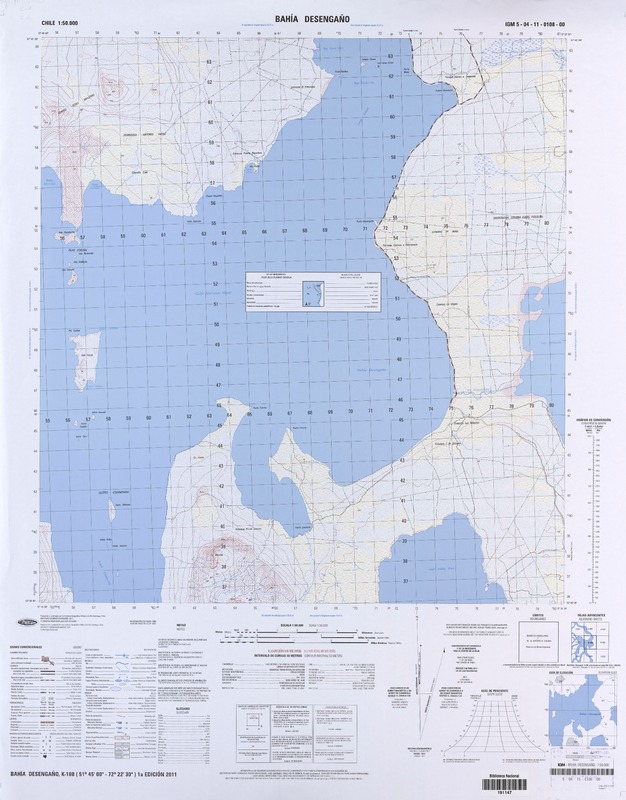 Bahía Desengaño (51° 45' 00'' - 72° 22' 30'')  [material cartográfico] Instituto Geográfico Militar de Chile.
