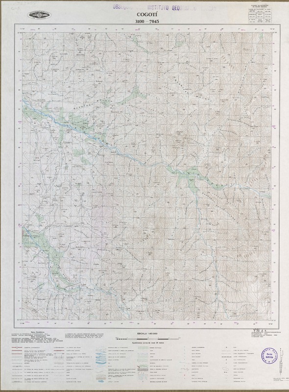 Cogotí 3100 - 7045 [material cartográfico] : Instituto Geográfico Militar de Chile.