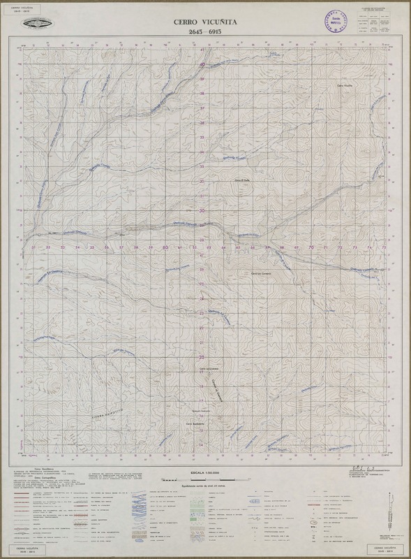 Cerro Vicuñita 2645 - 6915 [material cartográfico] : Instituto Geográfico Militar de Chile.