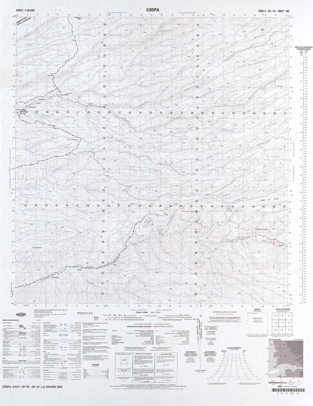 Codpa (18°45' - 69°30') [material cartográfico] : Instituto Geográfico Militar de Chile.