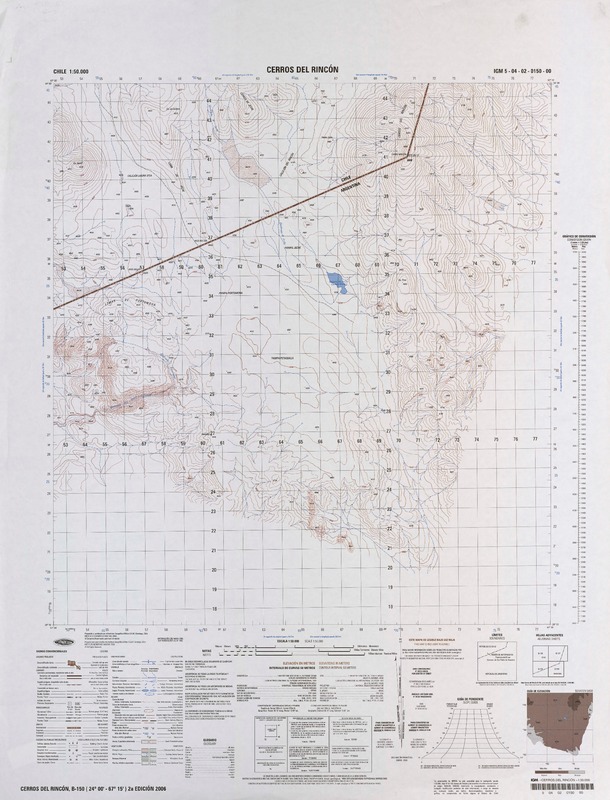 Cerros del Rincón (24°00'' - 67°15'' )[material cartográfico] : Instituto Geográfico Militar de Chile.