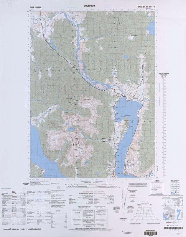 Cochamó (41° 15'- 72° 15')  [material cartográfico] Instituto Geográfico Militar de Chile.