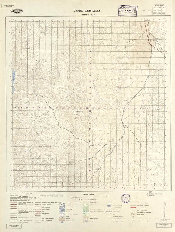 Cerro Cristales 2400 - 7015 [material cartográfico] : Instituto Geográfico Militar de Chile.