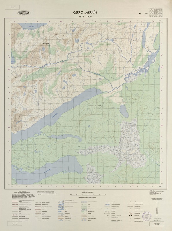 Cerro Larraín 4615 - 7400 [material cartográfico] : Instituto Geográfico Militar de Chile.