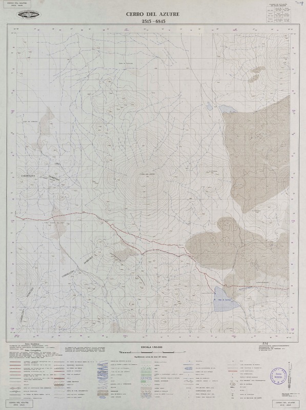 Cerro del Azufre 2515 - 6845 [material cartográfico] : Instituto Geográfico Militar de Chile.