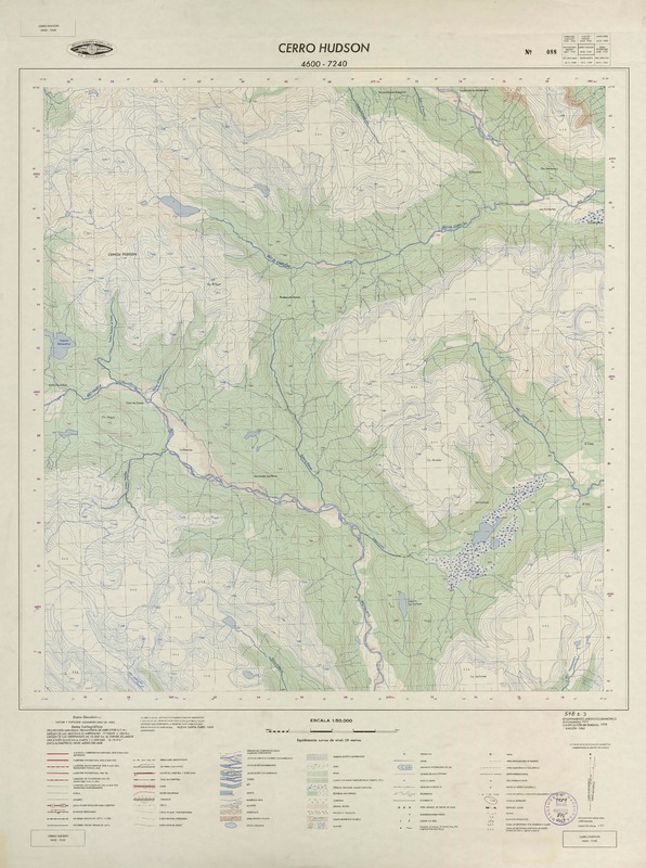 Cerro Hudson 4600 - 7240 [material cartográfico] : Instituto Geográfico Militar de Chile.