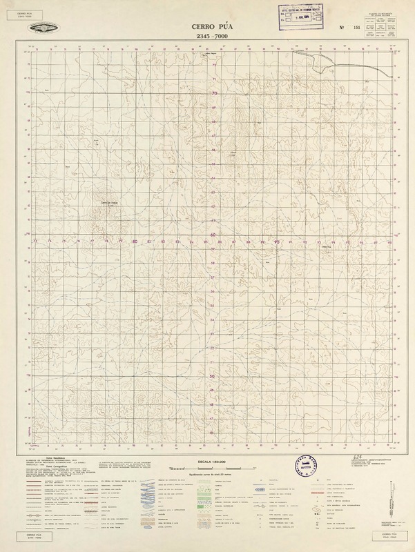 Cerro Púa 2345 - 7000 [material cartográfico] : Instituto Geográfico Militar de Chile.