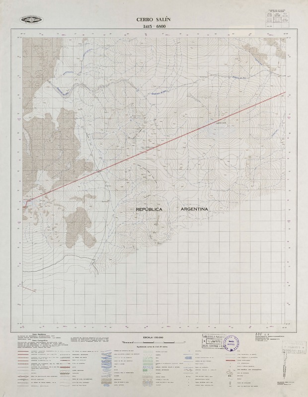 Cerro Salín 2415 - 6800 [material cartográfico] : Instituto Geográfico Militar de Chile.