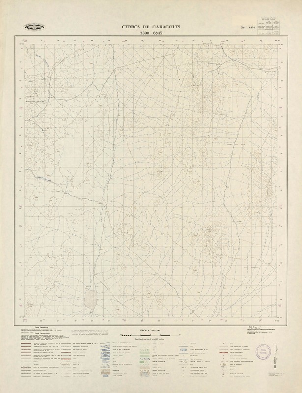 Cerros de Caracoles 2300 - 6845 [material cartográfico] : Instituto Geográfico Militar de Chile.