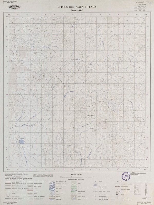 Cerros del Agua Helada 2600 - 6845 [material cartográfico] : Instituto Geográfico Militar de Chile.