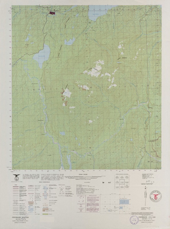 Cochrane 4715 - 7220 [material cartográfico] : Instituto Geográfico Militar de Chile.