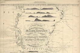 A new chart of the east & west coasts of South America from the River Plate to Valparaiso including the Falkland islands and plans of the principal harbours [material cartográfico] : drawn form the latest spanish & other surveys by J.W. Norie, hydrographer.