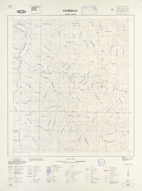Potrerillo 300000 - 705230 [material cartográfico] : Instituto Geográfico Militar de Chile.