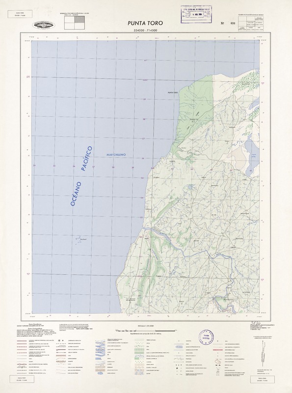 Punta Toro 334500 - 714500 [material cartográfico] : Instituto Geográfico Militar de Chile.