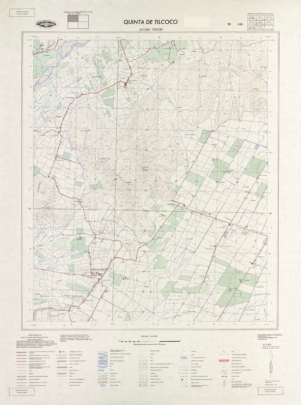 Quinta de Tilcoco 341500 - 705230 [material cartográfico] : Instituto Geográfico Militar de Chile.