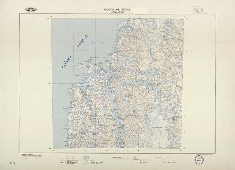 Golfo de Penas 4700 - 7300 [material cartográfico] : Instituto Geográfico Militar de Chile.