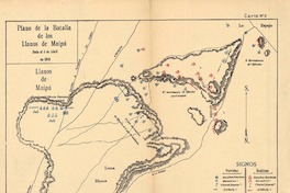 Plano de la batalla de los Llanos de Maipú dada el 5 de abril de 1818. [material cartográfico] :