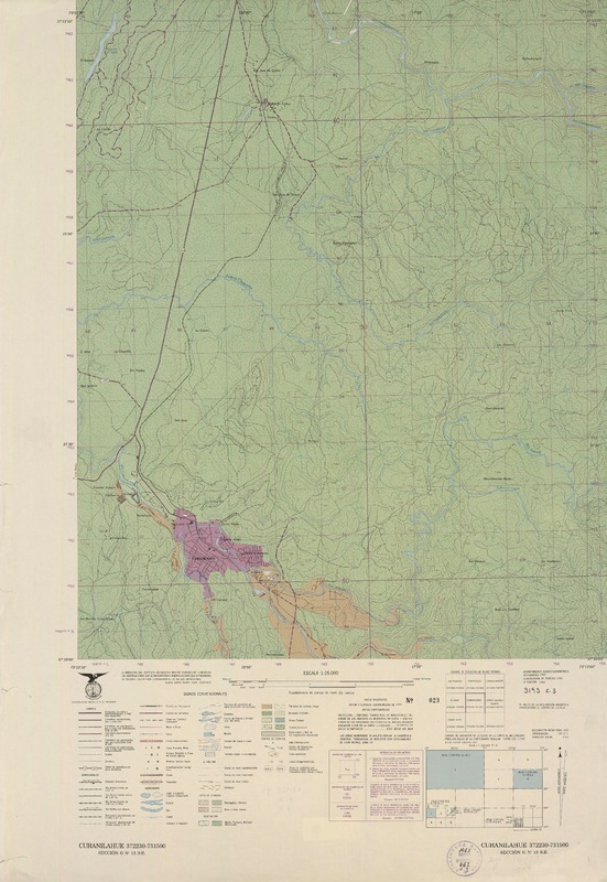 Curanilahue 372230 - 731500 [material cartográfico] : Instituto Geográfico Militar de Chile.