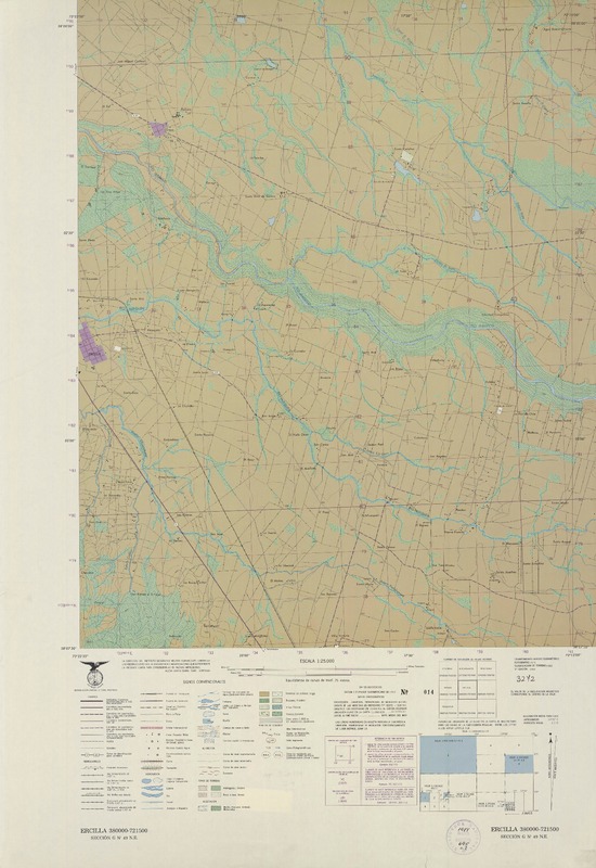 Ercilla 380000 - 721500 [material cartográfico] : Instituto Geográfico Militar de Chile.