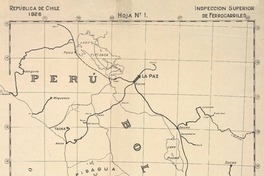 Red ferroviaria  [material cartográfico] República de Chile, Inspección Superior de Ferrocarriles.