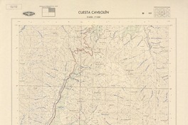Cuesta Cavilolén 314500 - 711500 [material cartográfico] : Instituto Geográfico Militar de Chile.