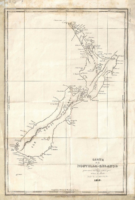 Carte de la Nouvelle-Zélande pour servir au voyage pittoresque autour du monde [material cartográfico] : par M. D'Urville ; dessiné et Gravé par Ambroise Tardieu.