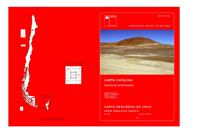Carta Catalina Región de Antofagasta. [material cartográfico] : Felipe Espinoza G., Stephen J. Matthews, Paula Cornejo P., Carlos Venegas B.
