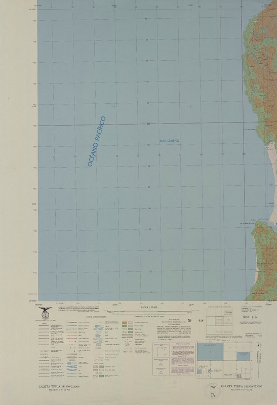 Caleta Tirúa 381500 - 733000 [material cartográfico] : Instituto Geográfico Militar de Chile.