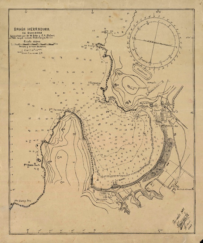Bahía Herradura de Guayacán  [material cartográfico] levantada por Dr. W. Bahn y F. A. Elchert.